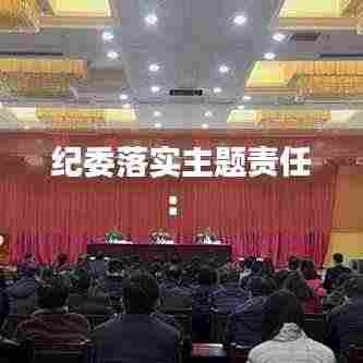 纪委落实主题责任： 