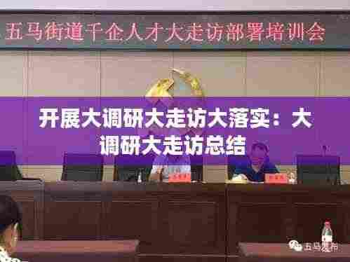 开展大调研大走访大落实：大调研大走访总结 