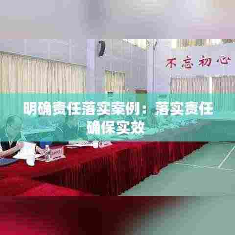 明确责任落实案例：落实责任确保实效 