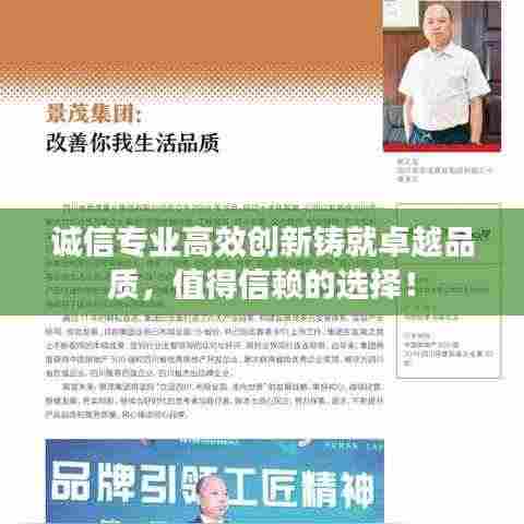 诚信专业高效创新铸就卓越品质,值得信赖的选择!