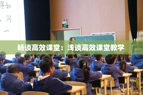 畅谈高效课堂:浅谈高效课堂教学