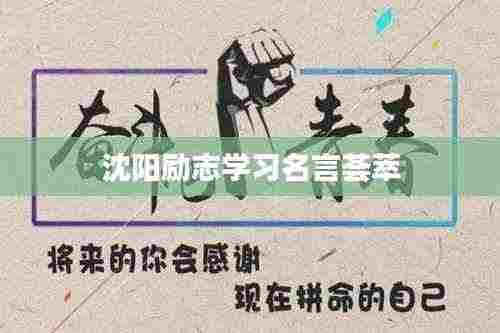 沈阳励志学习名言荟萃