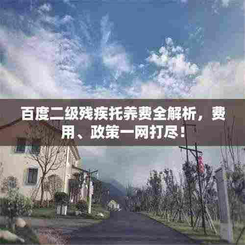 百度二级残疾托养费全解析,费用、政策一网打尽!