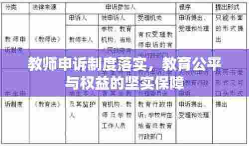 教师申诉制度落实,教育公平与权益的坚实保障