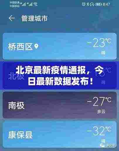北京最新疫情通报,今日最新数据发布!